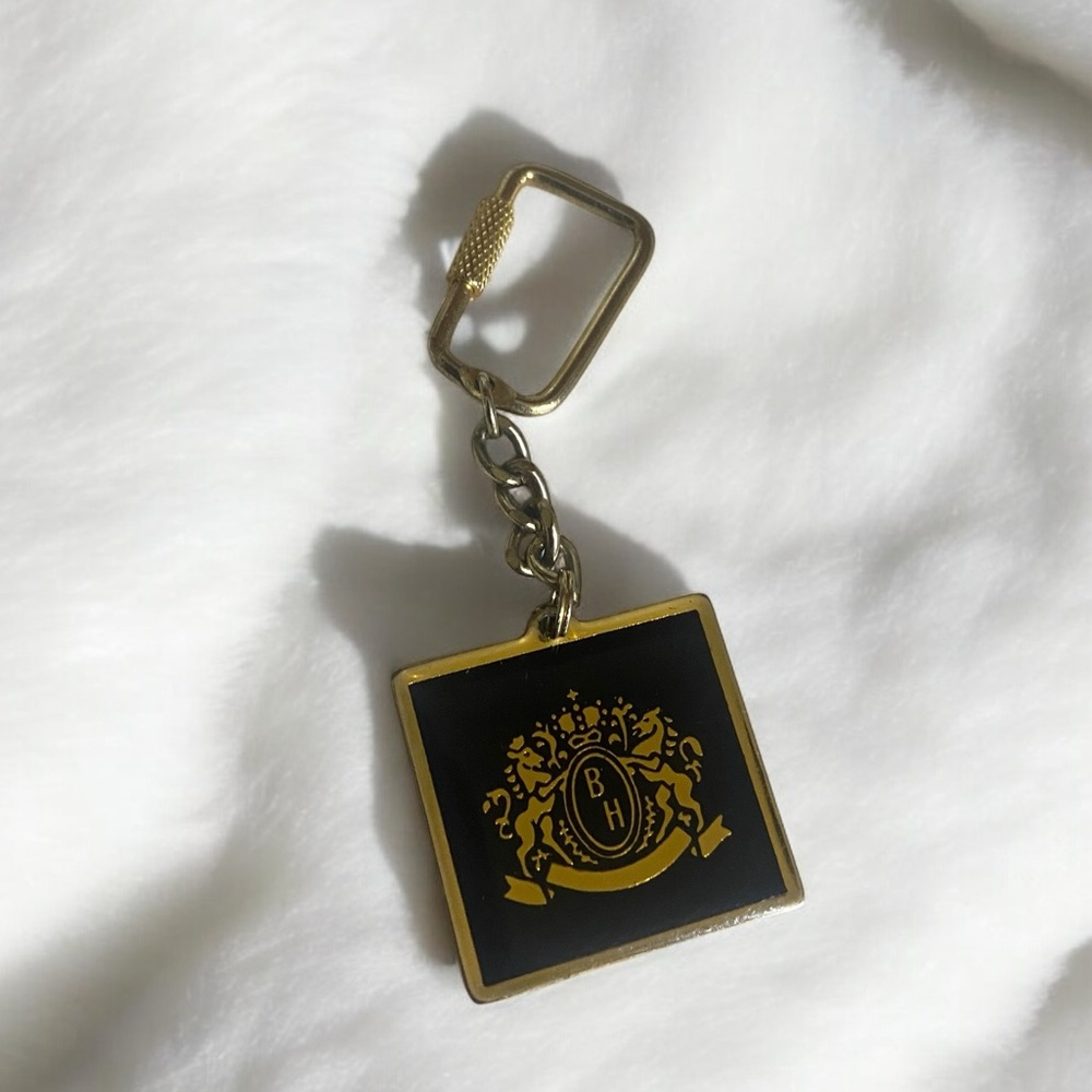 Vintage Keychain Benson & Hedges Cigarettes Metal Key Ring B H Crest Logo